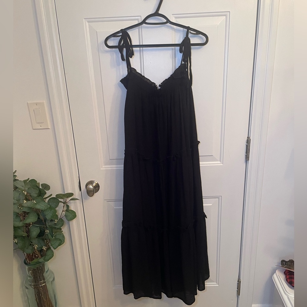 &MERCI - Black Tiered Maxi Dress - Oversized Small